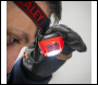 Sealey HT08RR Rechargeable Head Torch with Auto-Sensor 8W COB LED - Red