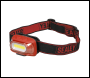 Sealey HT08RR Rechargeable Head Torch with Auto-Sensor 8W COB LED - Red