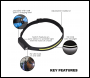 Sealey HT104R Rechargeable Head Torch with Auto-Sensor 5W COB & 3W LED