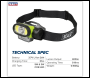 Sealey HT400LED Rechargeable Head Torch with Auto-Sensor 5W & 3W COB LED