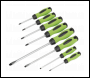 Sealey HV001 Screwdriver Set 8pc Hi-Vis Green