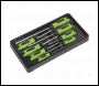 Sealey HV001 Premier Screwdriver Set 8pc - Hi-Vis Green