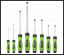 Sealey HV001 Screwdriver Set 8pc Hi-Vis Green