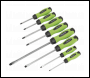 Sealey HV002 Screwdriver Set 8pc Hammer-Thru Hi-Vis Green