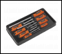Sealey HV004 Premier Hammer-Thru Screwdriver Set 8pc - Hi-Vis Orange