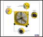Sealey HVD42110VPM Premier 42 inch  Industrial High Velocity Rotomould Drum Fan 3-Speed 110V