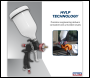Sealey HVLP01 Premier Professional HVLP Gravity Feed Spray Gun 1.3mm Set-Up