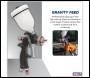 Sealey HVLP04 Premier Professional HVLP Gravity Feed Touch-Up Spray Gun 1mm Set-Up