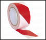 Sealey HWTRW Hazard Warning Tape 50mm x 33m Red/White