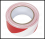 Sealey HWTRW Hazard Warning Tape 50mm x 33m - Red/White