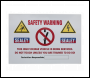 Sealey HYBRIDSIGN Hybrid/Electric Vehicle Warning Sign