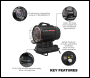 Sealey IR20 Infrared Space Warmer® Kerosene/Diesel Heater 68,000Btu/hr