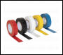 Sealey ITMIX10 PVC Insulating Tape 19mm x 20m Mixed Colours Pack of 10