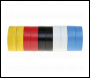 Sealey ITMIX10 PVC Insulating Tape 19mm x 20m Mixed Colours Pack of 10