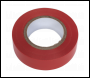 Sealey ITRED10 PVC Insulating Tape 19mm x 20m, Red - Pack of 10