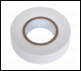 Sealey ITWHT10 PVC Insulating Tape 19mm x 20m, White - Pack of 10