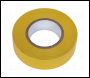 Sealey ITYEL10 PVC Insulating Tape 19mm x 20m, Yellow - Pack of 10