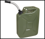 Sealey JC20SCG Screw Cap Metal Jerry Can 20L - Green
