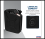 Sealey JCY20B Jerry Can 20L - Black
