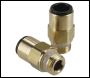 Sealey JGBC1238 John Guest® Speedfit® Brass SuperThread Straight Adaptor 12mm x 3/8 inch BSP - Pack of 2