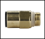 Sealey JGBC1238 John Guest® Speedfit® Brass SuperThread Straight Adaptor 12mm x 3/8 inch BSP - Pack of 2