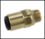 Sealey JGBC618 John Guest® Speedfit® Brass SuperThread Straight Adaptor 6mm x 1/8 inch BSP - Pack of 2