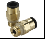 Sealey JGBC814 John Guest® Speedfit® Brass SuperThread Straight Adaptor 8mm x 1/4 inch BSP - Pack of 2