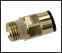 Sealey JGBC814 John Guest® Speedfit® Brass SuperThread Straight Adaptor 8mm x 1/4 inch BSP - Pack of 2