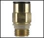 Sealey JGBC814 John Guest® Speedfit® Brass SuperThread Straight Adaptor 8mm x 1/4 inch BSP - Pack of 2