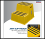 Sealey KS6 Heavy-Duty 2-Step Safety Steps with Anti-Slip Treads 150kg Capacity, Yellow - EN 14183