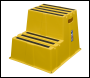 Sealey KS6 Heavy-Duty 2-Step Safety Steps with Anti-Slip Treads 150kg Capacity, Yellow - EN 14183