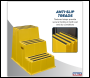 Sealey KS7 Heavy-Duty 3-Step Safety Steps with Anti-Slip Treads 150kg Capacity, Yellow - EN 14183