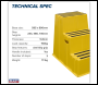 Sealey KS7 Heavy-Duty 3-Step Safety Steps with Anti-Slip Treads 150kg Capacity, Yellow - EN 14183