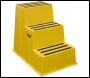 Sealey KS7 Heavy-Duty 3-Step Safety Steps with Anti-Slip Treads 150kg Capacity, Yellow - EN 14183