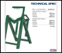 Sealey LC300ST Heavy-Duty Log Stand 230mm Capacity