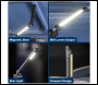 Sealey LED02G Rechargeable Aluminium Folding Pocket Light 2 COB & 1 SMD LED