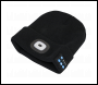 Sealey LED185W Rechargeable USB Beanie Hat with Wireless Headphones 1W SMD LED