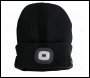 Sealey LED185W Rechargeable USB Beanie Hat with Wireless Headphones 1W SMD LED