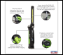 Sealey LED186 Rechargeable Slim Folding Inspection Light 6W COB LED & 1W SMD LED Lithium-ion