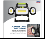 Sealey LED18WFL Rechargeable Flexible Floodlight 31W & 26W COB LED