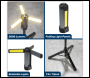 Sealey LED240 Rechargeable Flexible Floodlight with Tripod 24W COB LED & 5W SMD LED
