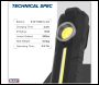 Sealey LED316 Rechargeable 3-in-1 Inspection Light 5W COB & 3W SMD LED