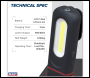 Sealey LED317 LED Twist Rechargeable Inspection Light 3W COB & 3W SMD LED