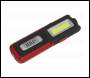 Sealey LED318R Rechargeable Inspection Light 5W COB & 3W SMD LED with Power Bank - Red