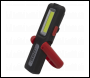 Sealey LED318R Rechargeable Inspection Light 5W COB & 3W SMD LED with Power Bank - Red