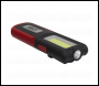 Sealey LED318R Rechargeable Inspection Light 5W COB & 3W SMD LED with Power Bank - Red