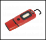 Sealey LED3601R Rechargeable 360° Inspection Light 3W COB & 1W SMD LED - Red