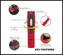 Sealey LED3602R Rechargeable 360° Inspection Light 4W & 3W SMD LED - Red