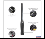 Sealey LED3604 Rechargeable 360° Slim Inspection Light 8W & 1W SMD LED - Black