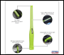Sealey LED3604G Rechargeable 360° Slim Inspection Light 8W & 1W SMD LED - Green